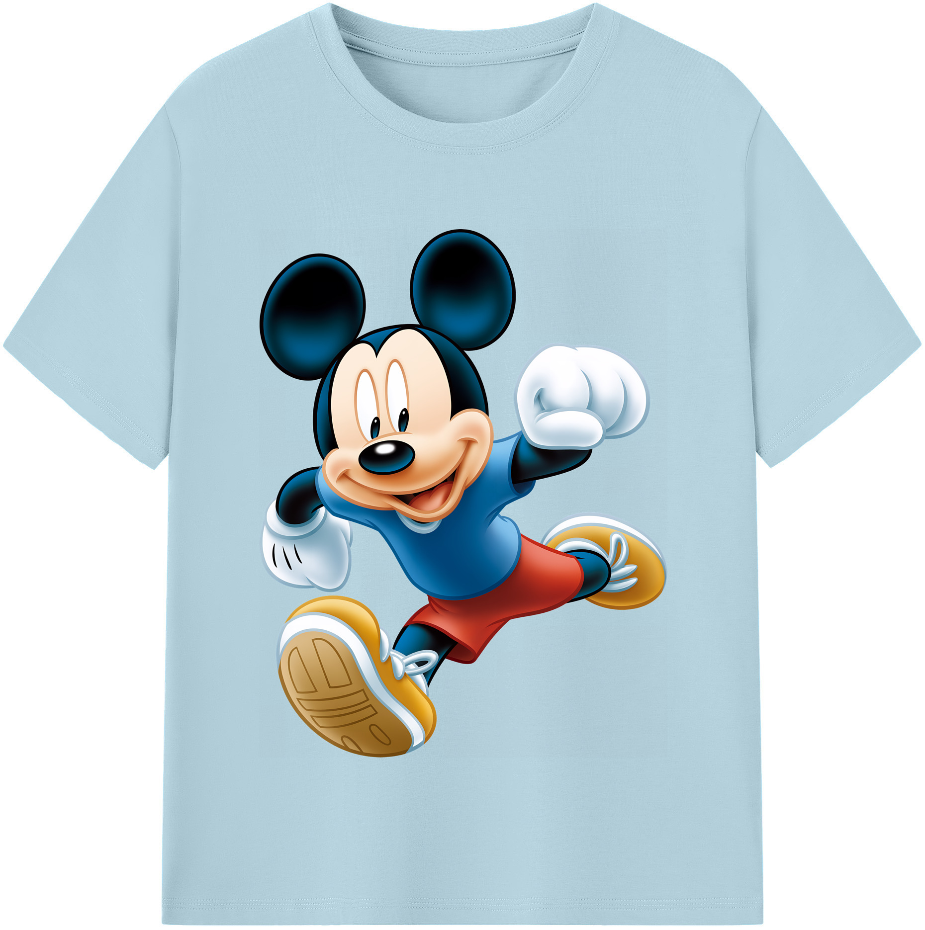 （画像用） ミッキーマウス Mickey Mouse 綿100％半袖Tシャツ（フロントプリント）